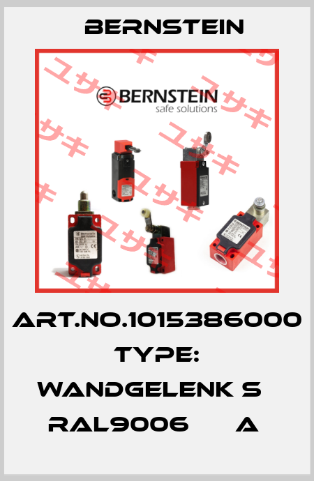 Art.No.1015386000 Type: WANDGELENK S    RAL9006      A  Bernstein
