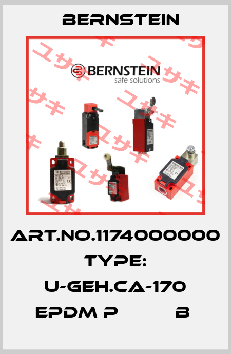 Art.No.1174000000 Type: U-GEH.CA-170 EPDM P          B  Bernstein