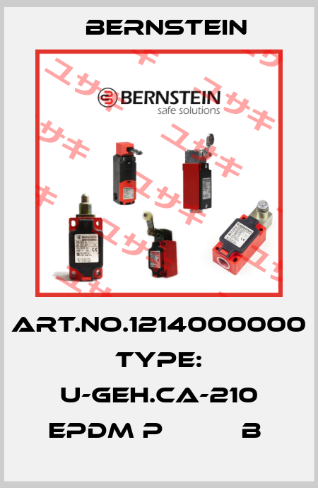 Art.No.1214000000 Type: U-GEH.CA-210 EPDM P          B  Bernstein