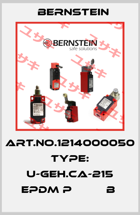 Art.No.1214000050 Type: U-GEH.CA-215 EPDM P          B  Bernstein