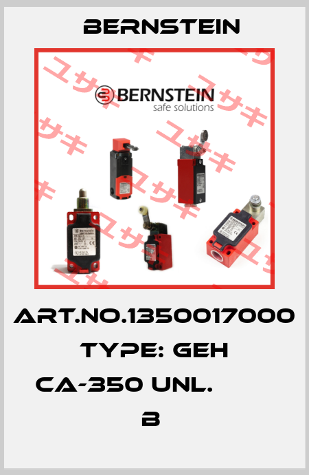 Art.No.1350017000 Type: GEH CA-350 UNL.              B  Bernstein