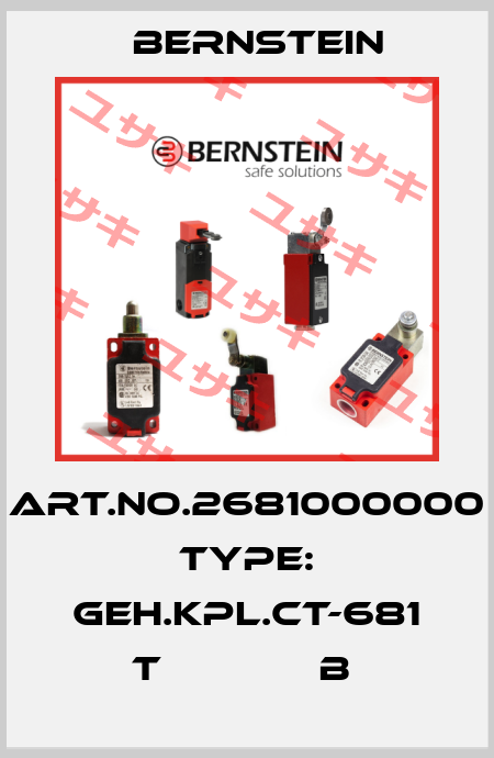 Art.No.2681000000 Type: GEH.KPL.CT-681 T             B  Bernstein