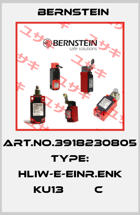 Art.No.3918230805 Type: HLIW-E-EINR.ENK KU13         C  Bernstein