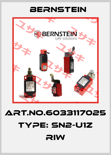 Art.No.6033117025 Type: SN2-U1Z RIW Bernstein
