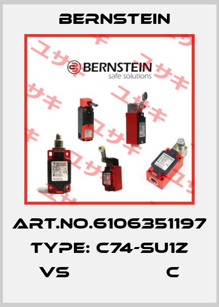 Art.No.6106351197 Type: C74-SU1Z VS                  C Bernstein