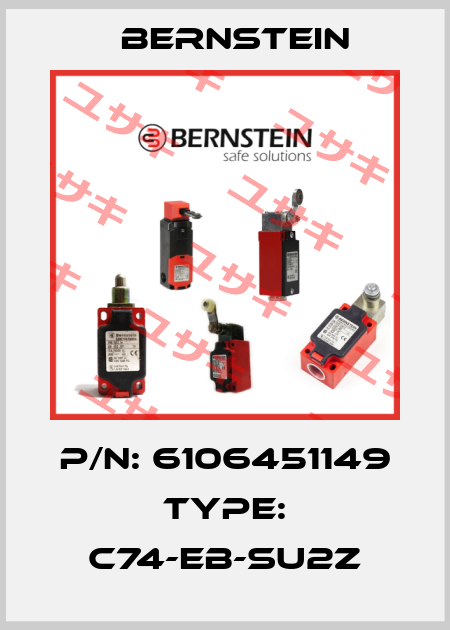 P/N: 6106451149 Type: C74-EB-SU2Z Bernstein