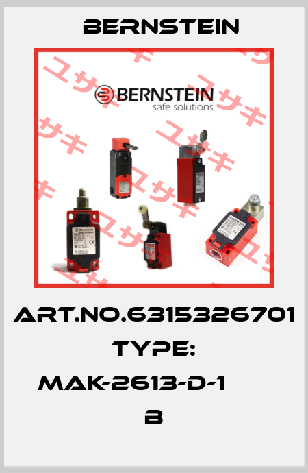 Art.No.6315326701 Type: MAK-2613-D-1                 B Bernstein
