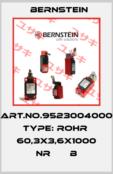 Art.No.9523004000 Type: ROHR  60,3X3,6X1000 NR       B Bernstein