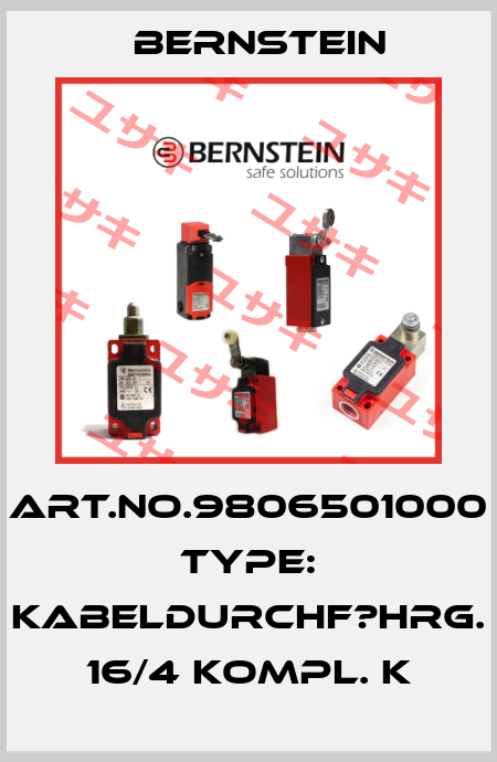 Art.No.9806501000 Type: KABELDURCHF?HRG. 16/4 KOMPL. K Bernstein