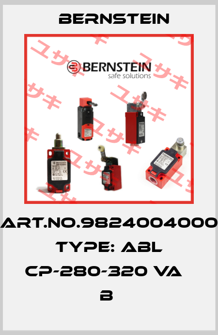 Art.No.9824004000 Type: ABL CP-280-320 VA            B  Bernstein