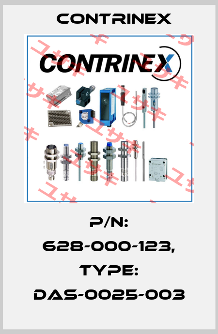 p/n: 628-000-123, Type: DAS-0025-003 Contrinex