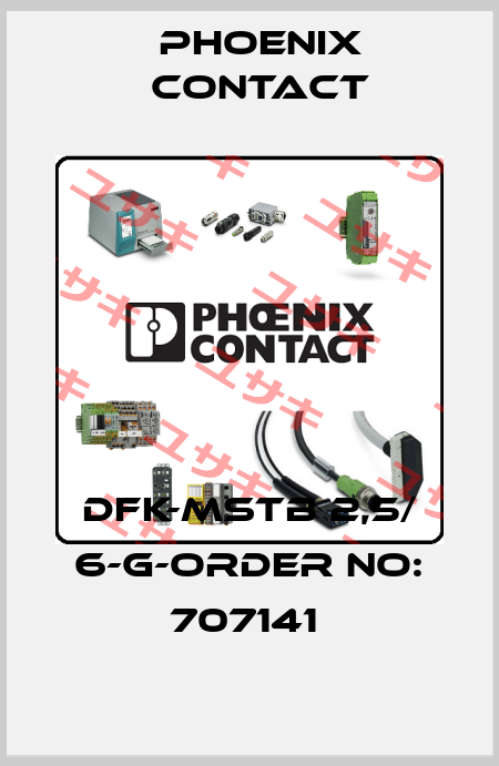 DFK-MSTB 2,5/ 6-G-ORDER NO: 707141  Phoenix Contact