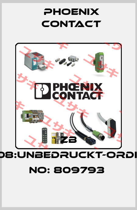 ZB 5,08:UNBEDRUCKT-ORDER NO: 809793  Phoenix Contact
