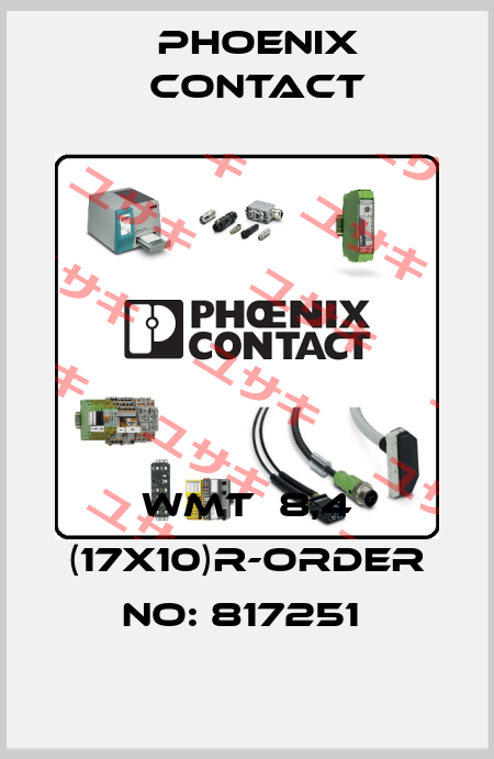 WMT  8,4 (17X10)R-ORDER NO: 817251  Phoenix Contact