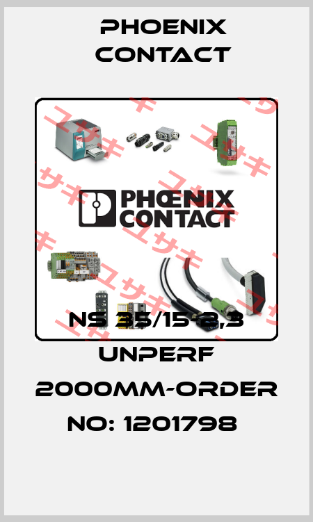NS 35/15-2,3 UNPERF 2000MM-ORDER NO: 1201798  Phoenix Contact