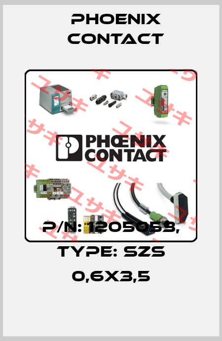 p/n: 1205053, Type: SZS 0,6X3,5 Phoenix Contact