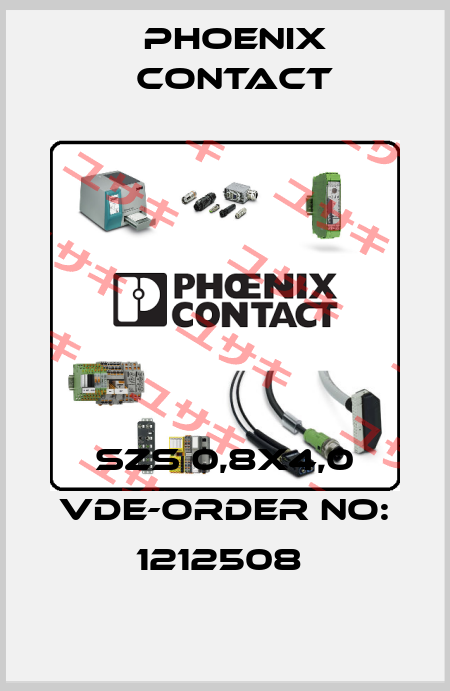 SZS 0,8X4,0 VDE-ORDER NO: 1212508  Phoenix Contact