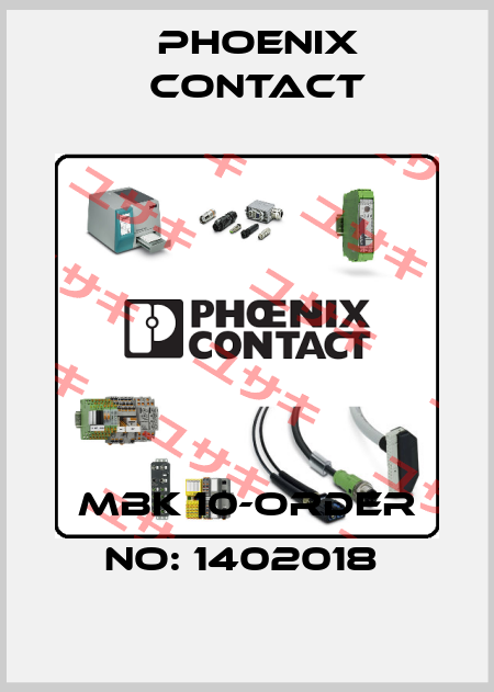MBK 10-ORDER NO: 1402018  Phoenix Contact