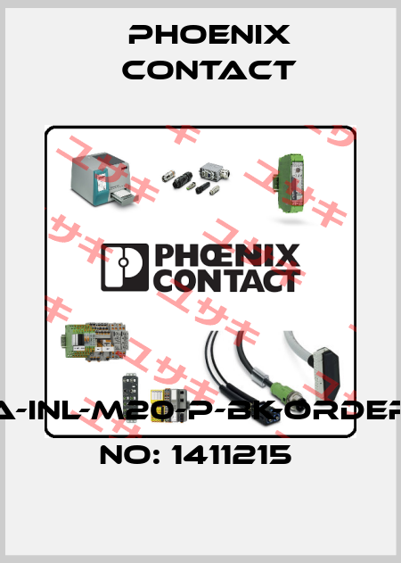 A-INL-M20-P-BK-ORDER NO: 1411215  Phoenix Contact