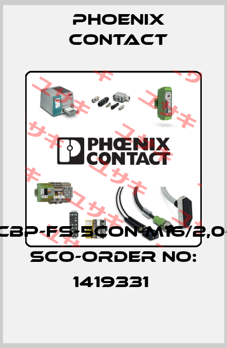 SACCBP-FS-5CON-M16/2,0-PUR SCO-ORDER NO: 1419331  Phoenix Contact