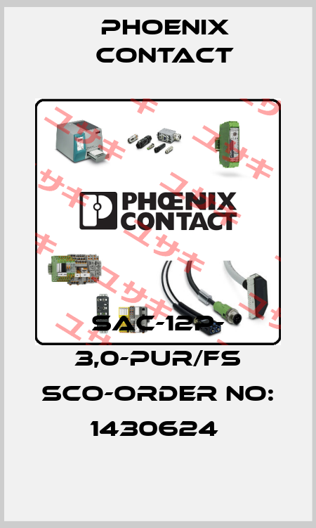 SAC-12P- 3,0-PUR/FS SCO-ORDER NO: 1430624  Phoenix Contact