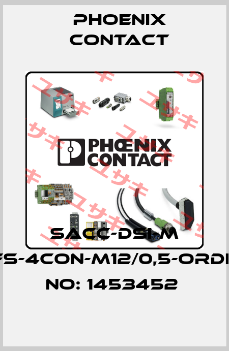 SACC-DSI-M 8FS-4CON-M12/0,5-ORDER NO: 1453452  Phoenix Contact