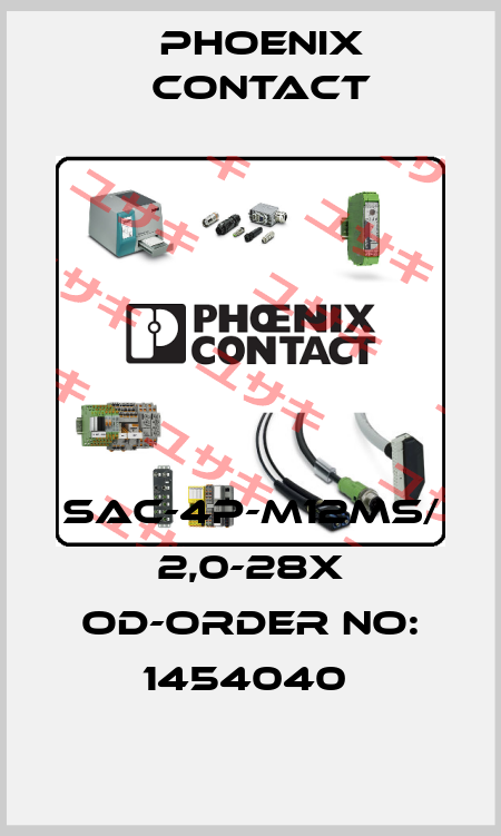 SAC-4P-M12MS/ 2,0-28X OD-ORDER NO: 1454040  Phoenix Contact