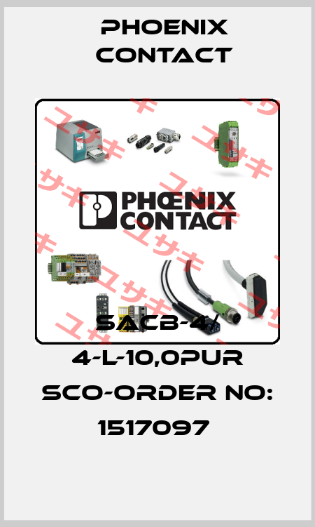 SACB-4/ 4-L-10,0PUR SCO-ORDER NO: 1517097  Phoenix Contact