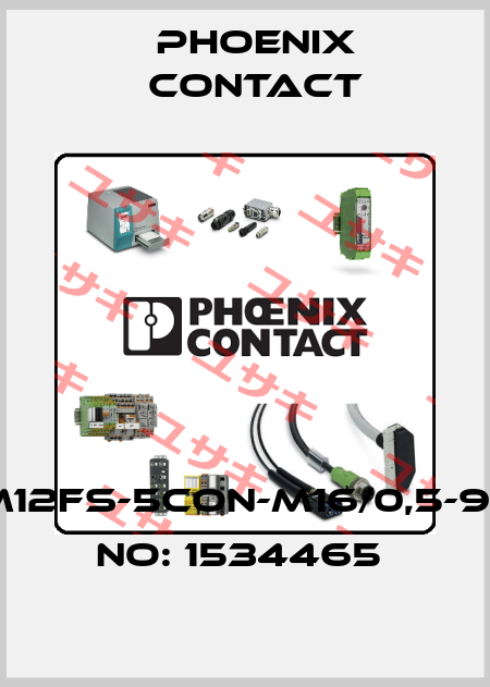 SACCBP-M12FS-5CON-M16/0,5-920-ORDER NO: 1534465  Phoenix Contact