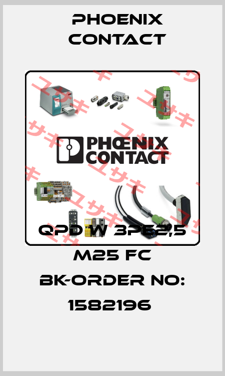 QPD W 3PE2,5 M25 FC BK-ORDER NO: 1582196  Phoenix Contact