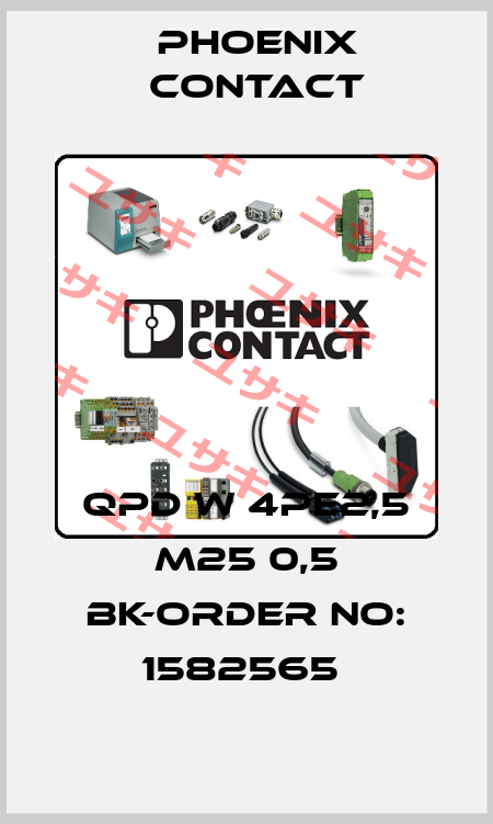 QPD W 4PE2,5 M25 0,5 BK-ORDER NO: 1582565  Phoenix Contact