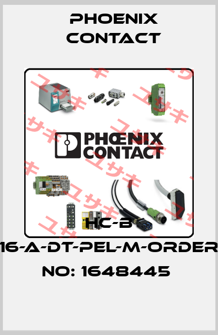 HC-B 16-A-DT-PEL-M-ORDER NO: 1648445  Phoenix Contact