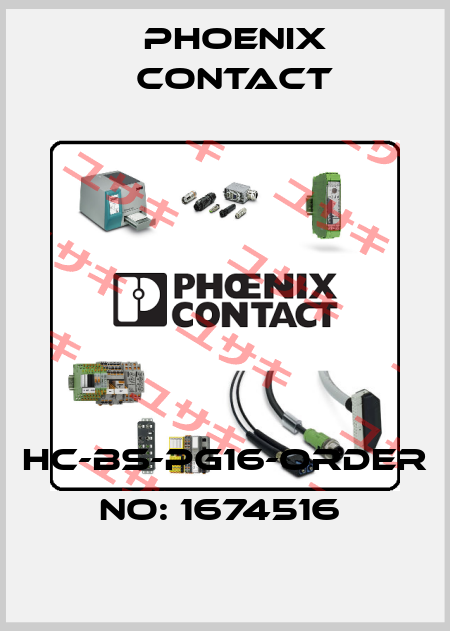 HC-BS-PG16-ORDER NO: 1674516  Phoenix Contact