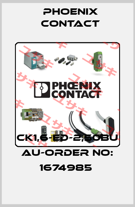 CK1,6-ED-2,50BU AU-ORDER NO: 1674985  Phoenix Contact