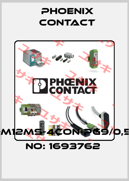 SACC-E-M12MS-4CON-PG9/0,5-ORDER NO: 1693762  Phoenix Contact