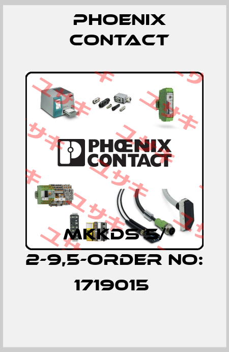 MKKDS 5/ 2-9,5-ORDER NO: 1719015  Phoenix Contact