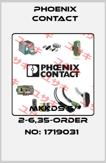 MKKDS 5/ 2-6,35-ORDER NO: 1719031  Phoenix Contact