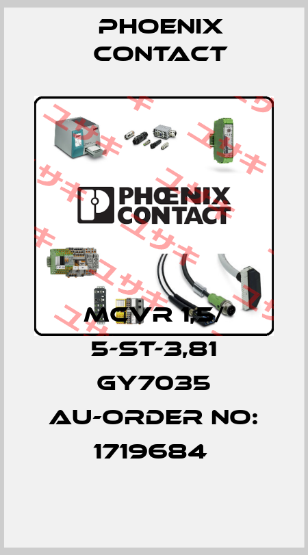 MCVR 1,5/ 5-ST-3,81 GY7035 AU-ORDER NO: 1719684  Phoenix Contact