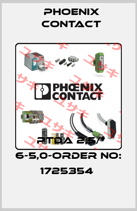 PTDA 2,5/ 6-5,0-ORDER NO: 1725354  Phoenix Contact