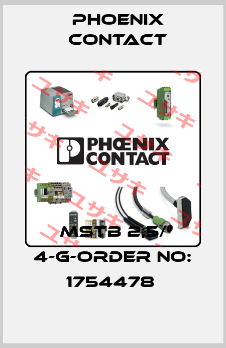 MSTB 2,5/ 4-G-ORDER NO: 1754478  Phoenix Contact