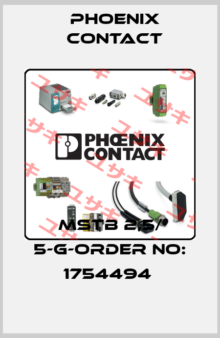 MSTB 2,5/ 5-G-ORDER NO: 1754494  Phoenix Contact