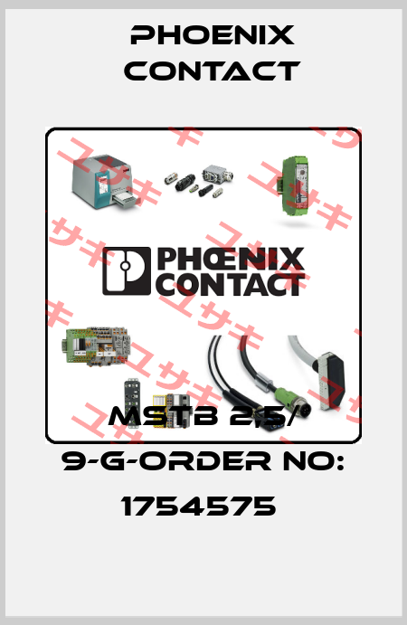 MSTB 2,5/ 9-G-ORDER NO: 1754575  Phoenix Contact
