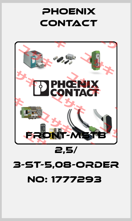 FRONT-MSTB 2,5/ 3-ST-5,08-ORDER NO: 1777293  Phoenix Contact