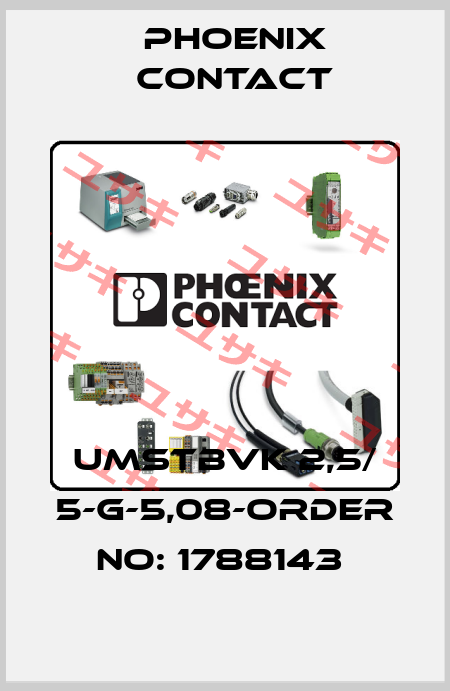 UMSTBVK 2,5/ 5-G-5,08-ORDER NO: 1788143  Phoenix Contact