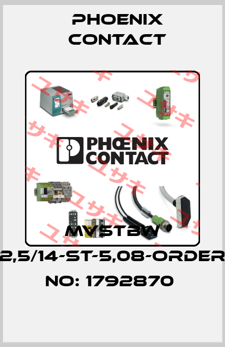 MVSTBW 2,5/14-ST-5,08-ORDER NO: 1792870  Phoenix Contact