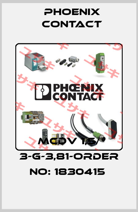 MCDV 1,5/ 3-G-3,81-ORDER NO: 1830415  Phoenix Contact
