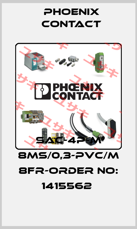 SAC-4P-M 8MS/0,3-PVC/M 8FR-ORDER NO: 1415562  Phoenix Contact
