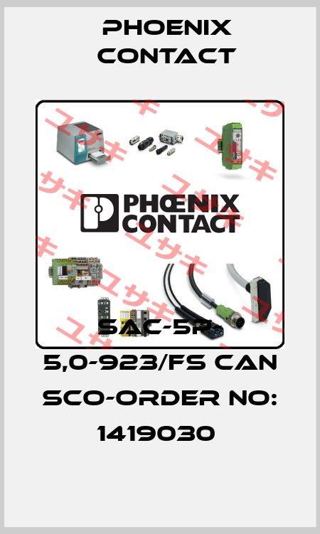 SAC-5P- 5,0-923/FS CAN SCO-ORDER NO: 1419030  Phoenix Contact