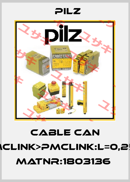 Cable Can PMCLink>PMCLink:L=0,25m MatNr:1803136  Pilz