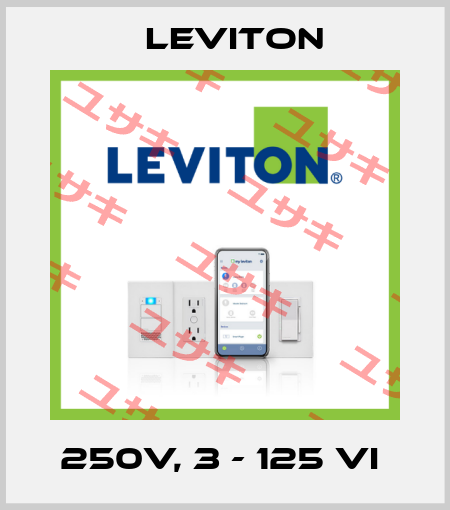 250V, 3 - 125 VI  Leviton